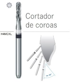 Broca Komet para Remoção de Coroas Metalocerâmicas - Modelo H4MCXL Dental LF Weber Campo Grande MS